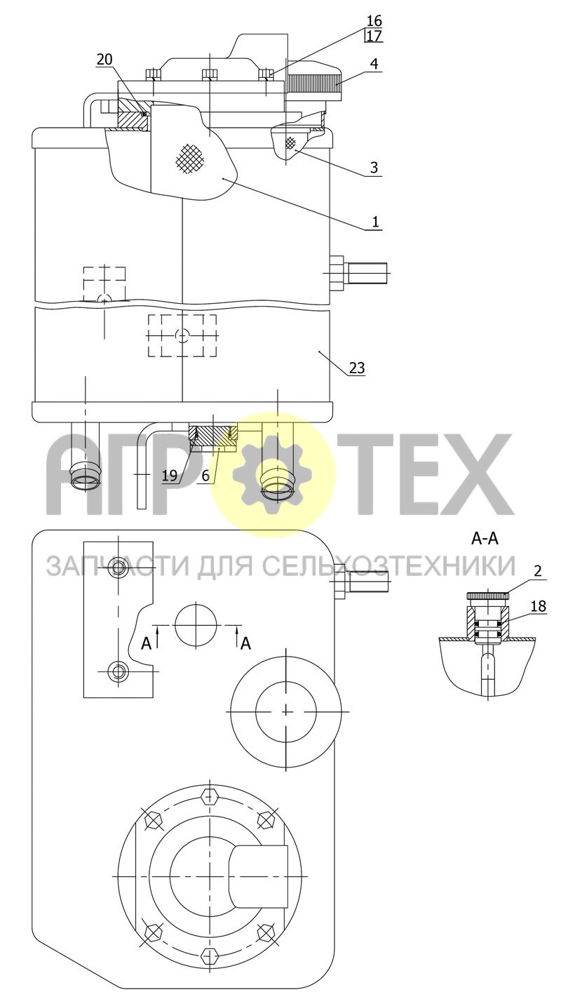 Бак масляный 321-4608110 (№4 на схеме)